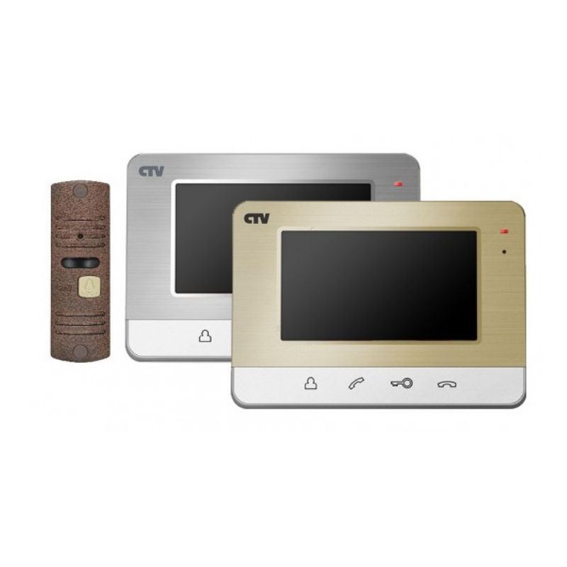 Комплект видеодомофона CTV-DP401 — GSM-secure.by